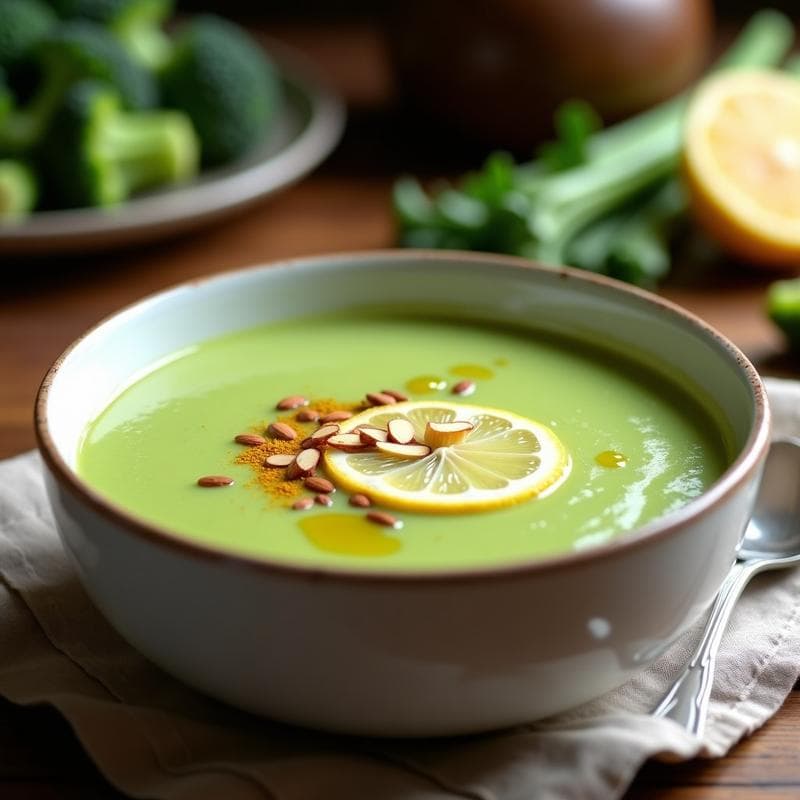 Crema de Brócoli y Apio con Toque de Limón: Receta Detox en Olla Express en 15 Minutos