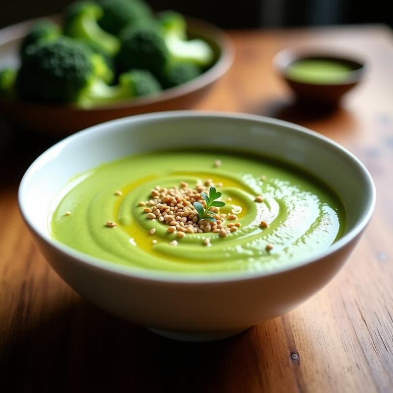 Crema de Brócoli y Apio con Touch de Wasabi: Receta Chino-Japonesa Detox en Thermomix