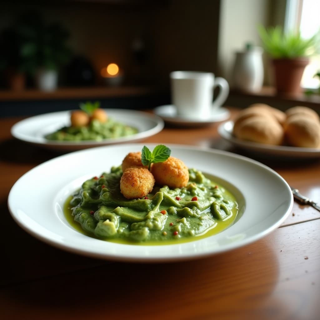 Crema de Brócoli y Espirulina con Croutons de Pan de Centeno: Receta Detox en Thermomix