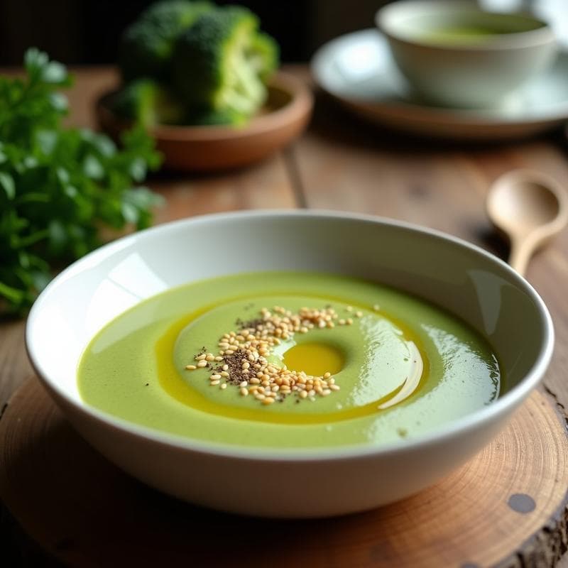 Crema de Brócoli y Jengibre con Topping de Semillas de Sésamo: Receta en Thermomix Sin Lactosa