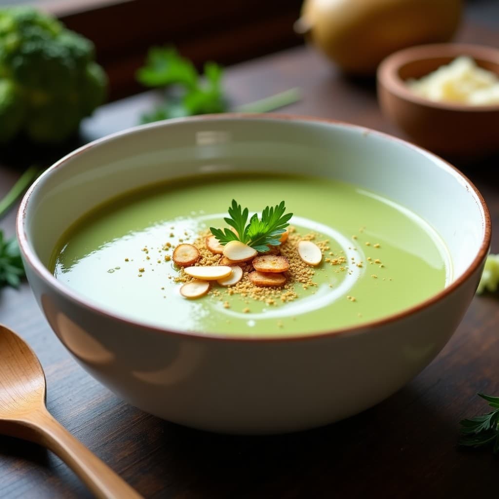 Crema de Brócoli y Patata con Toque de Nuez: Receta Argentina en Olla Exprés Sin Lactosa