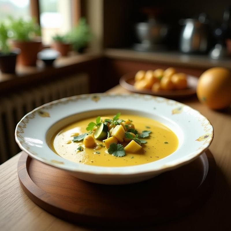 Crema de Calabacate y Coco con Curry: Receta en Airfryer Sin Lactosa y Ultracremosa