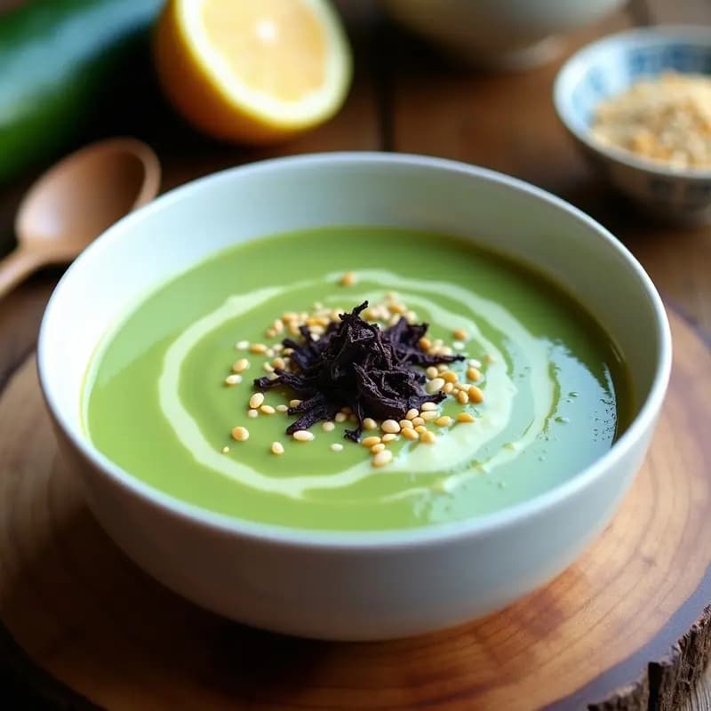 Crema de Calabacín con Algas Nori: Receta Vegana Alta en Proteínas y Omega-3