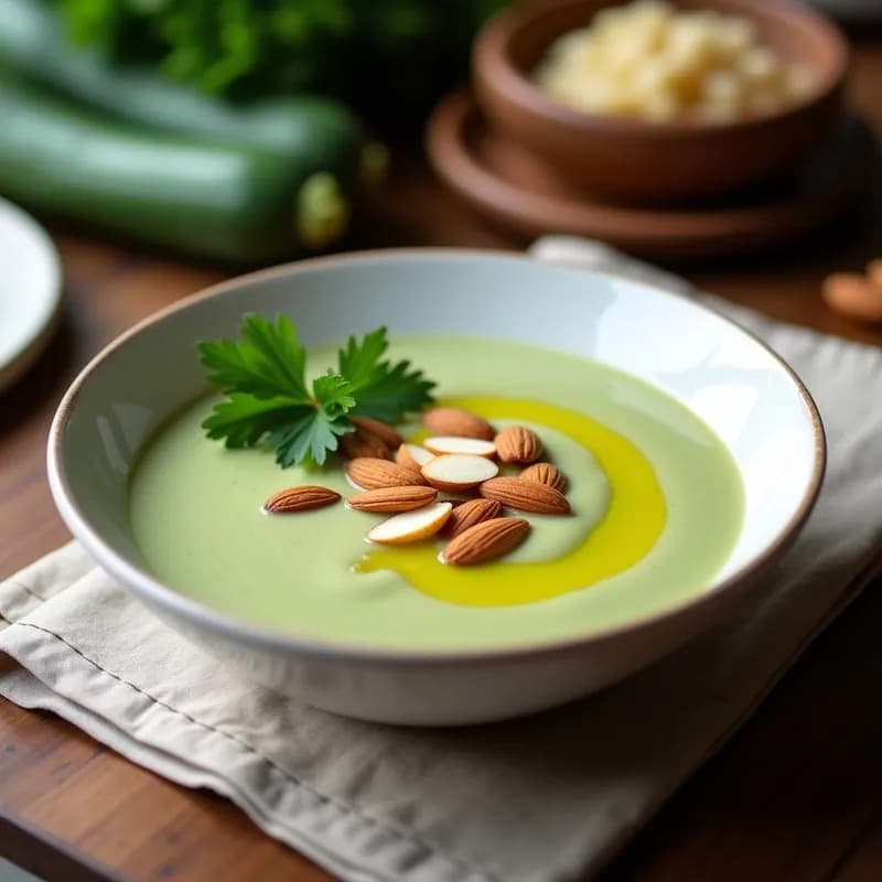 Crema de Calabacín y Almendras: Receta en Thermomix Sin Lactosa y Alta en Fibra