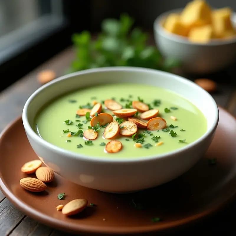 Crema de Calabacín y Almendras Vegana: Receta Rápida y Sin Lácteos con Toque Crujiente