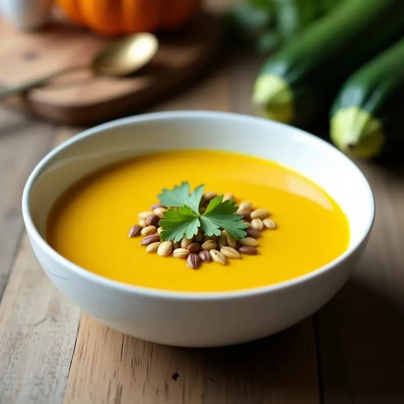 Crema de Calabacín y Cúrcuma: Receta Antioxidante en 20 Minutos con Toque Exótico