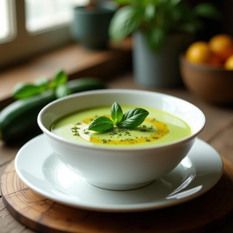 Crema de Calabacita y Albahaca en Thermomix: Receta Express Sin Lácteos y Alta en Fibra