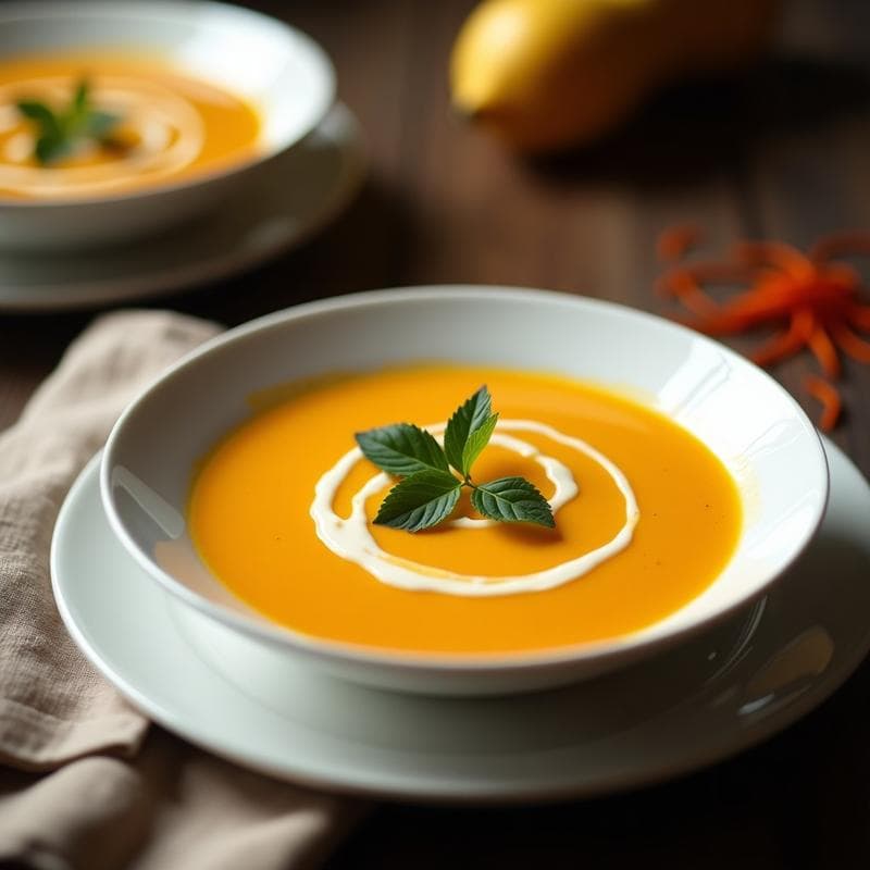 Crema de Calabaza con Azafrán: Receta en Olla Rápida con Toque Aromático en 15 Minutos