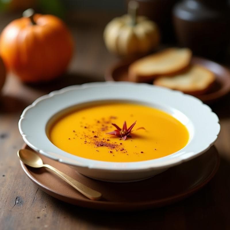 Crema de Calabaza con Azafrán: Receta en Olla Superpuesta con Toque Gourmet en 2 Capas