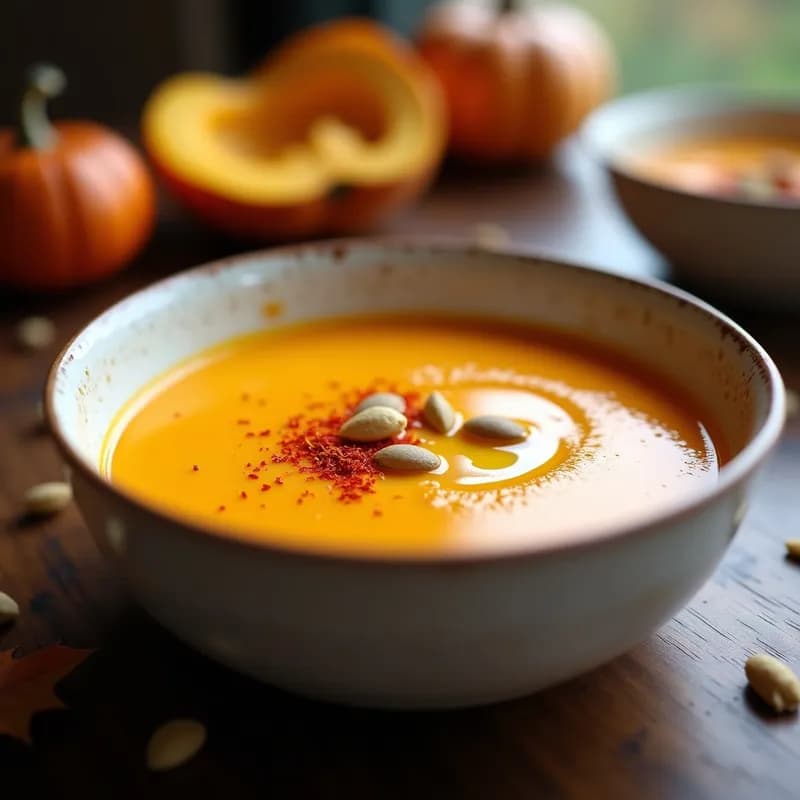 Crema de Calabaza con Azafrán: Receta en Thermomix y Sin Lácteos