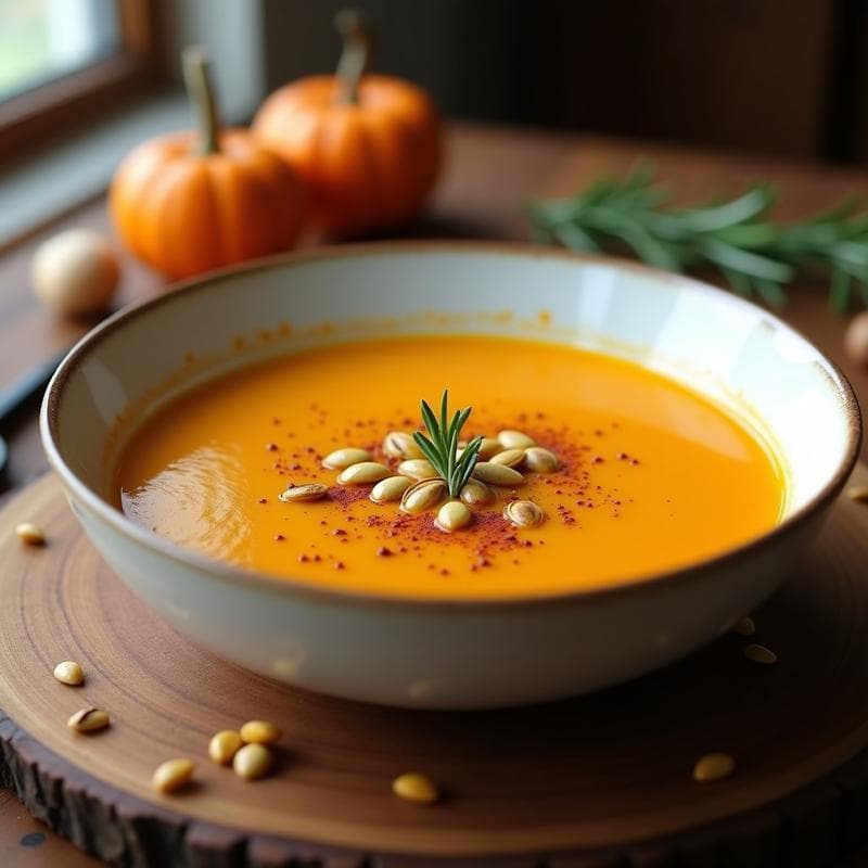 Crema de Calabaza Butternut Ahumada: Receta Reconfortante con Toque a Leña en 30 Minutos