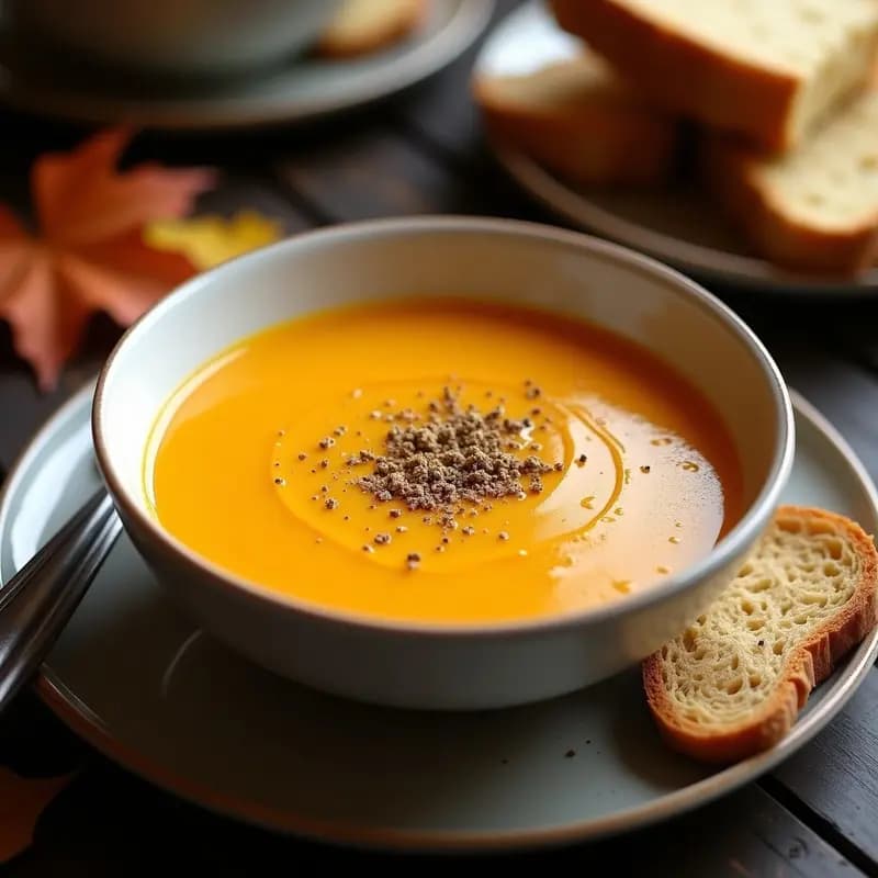 Crema de Calabaza y Castaña Trufada: Receta Cremosa en 30 Minutos con Toque Gourmet