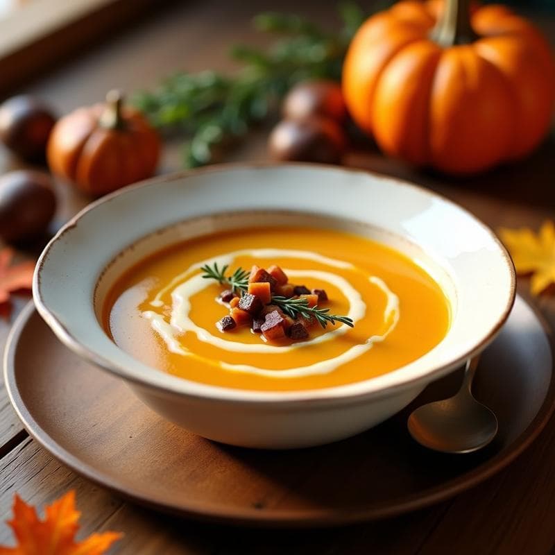 Crema de Calabaza y Castañas: Receta en Olla Lenta con Toque Otoñal en 4 Horas