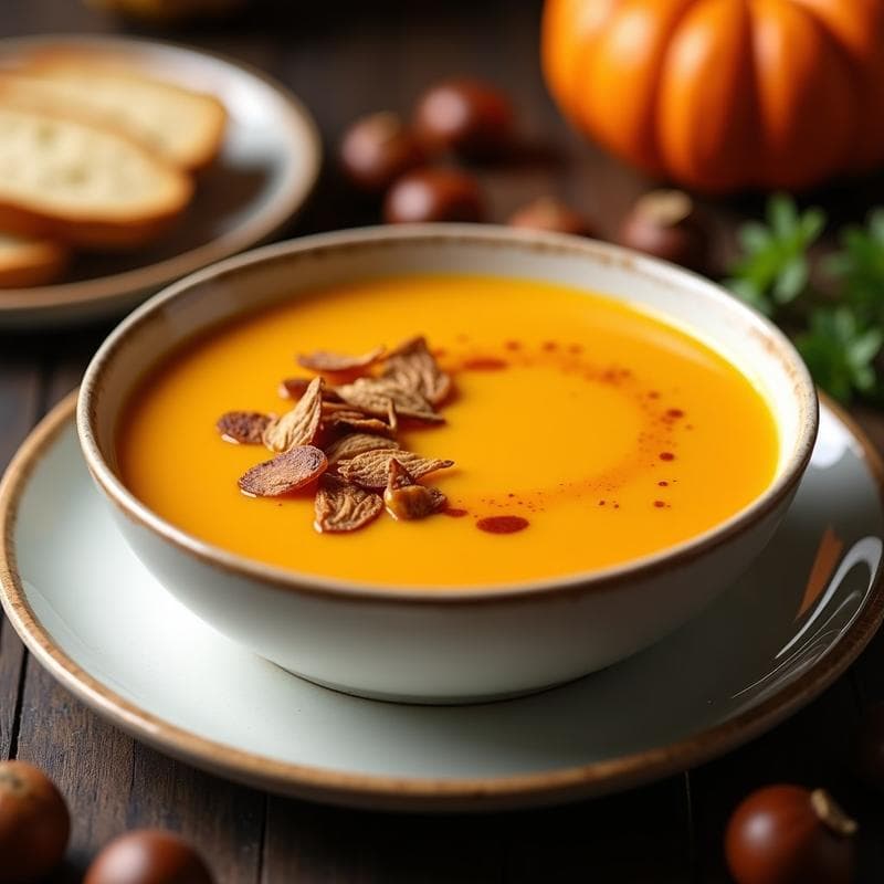 Crema de Calabaza y Castañas: Receta en Ollas Superpuestas con Textura Aterciopelada