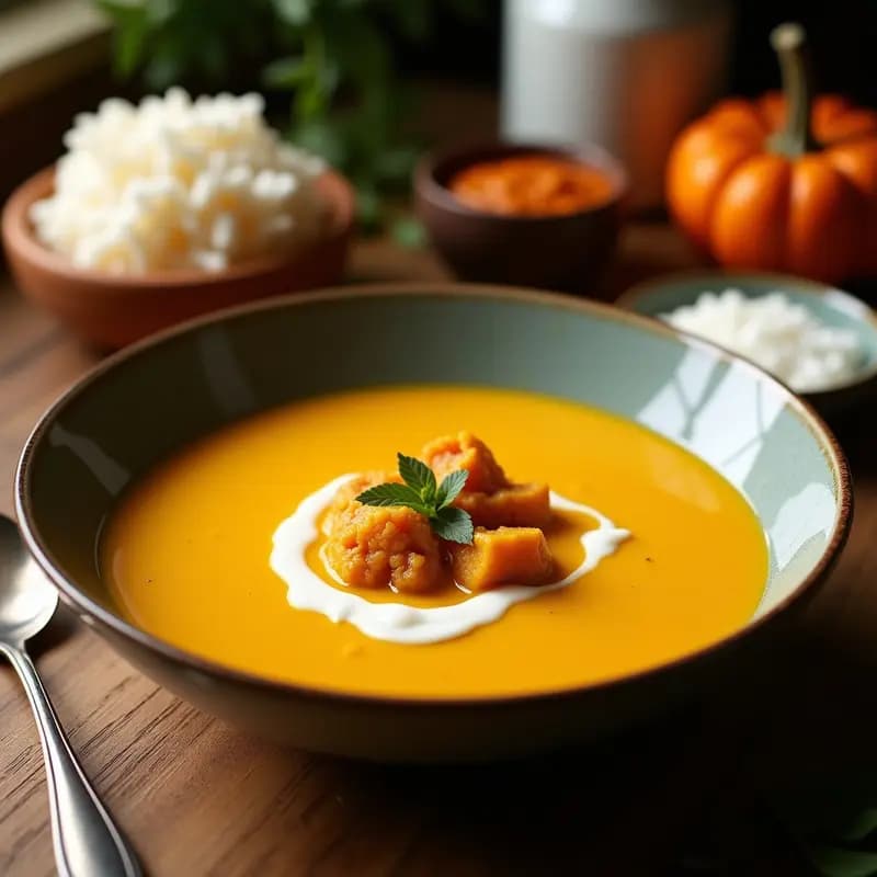 Crema de Calabaza, Coco y Curry: Receta en Olla Rápida para Días Fríos