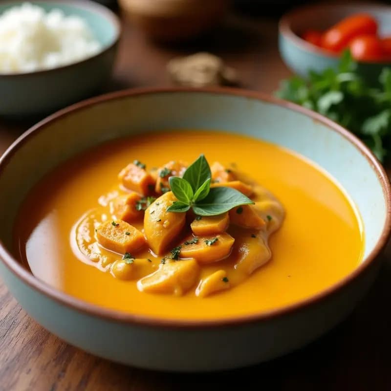 Crema de Calabaza y Coco con Curry: Receta Vegana Exprés con Toque Tailandés