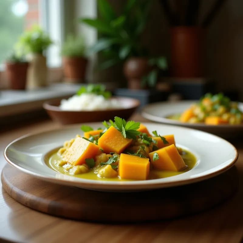 Crema de Calabaza y Coco con Curry Verde: Receta en Olla Express Ultra Aromática