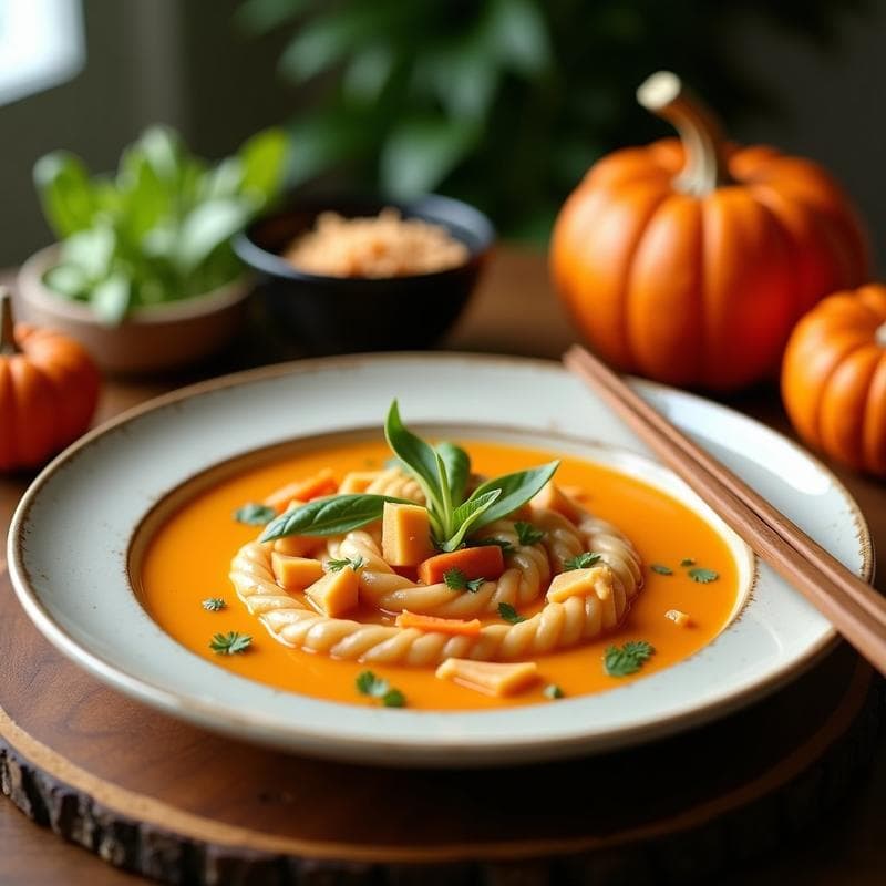 Crema de Calabaza y Coco al Estilo Tailandés: Receta Ultracremosa en 25 Minutos