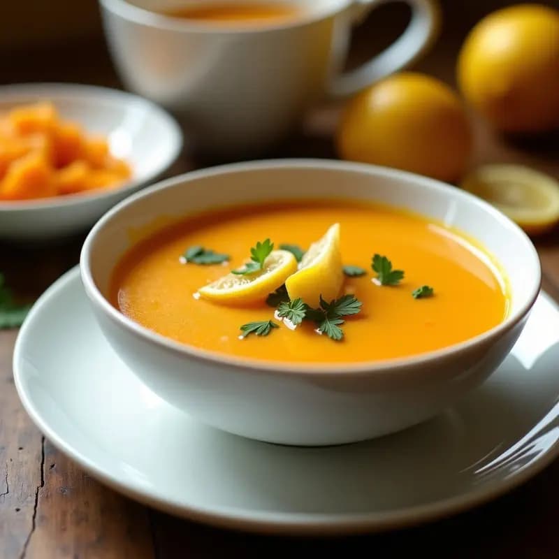 Crema de Calabaza con Gajos de Limón Confitado: Receta Reconfortante y Gourmet en 30 Minutos