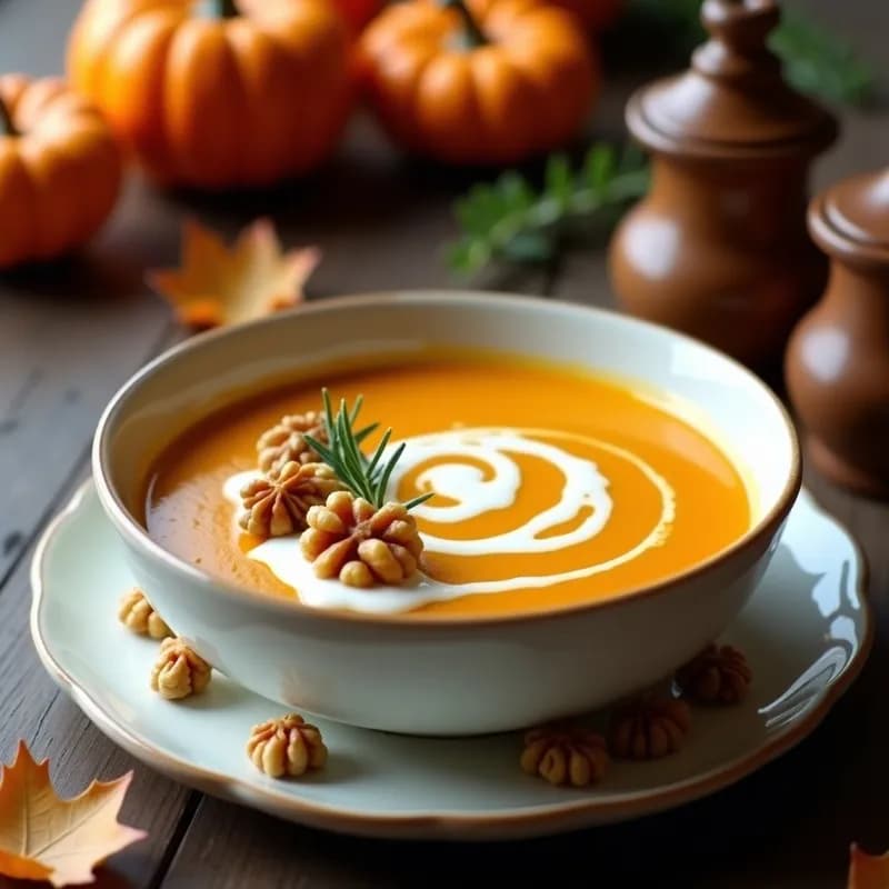 Crema de Calabaza con Nueces y Nuez Moscada: Receta en Thermomix Ultracremosa y Rápida