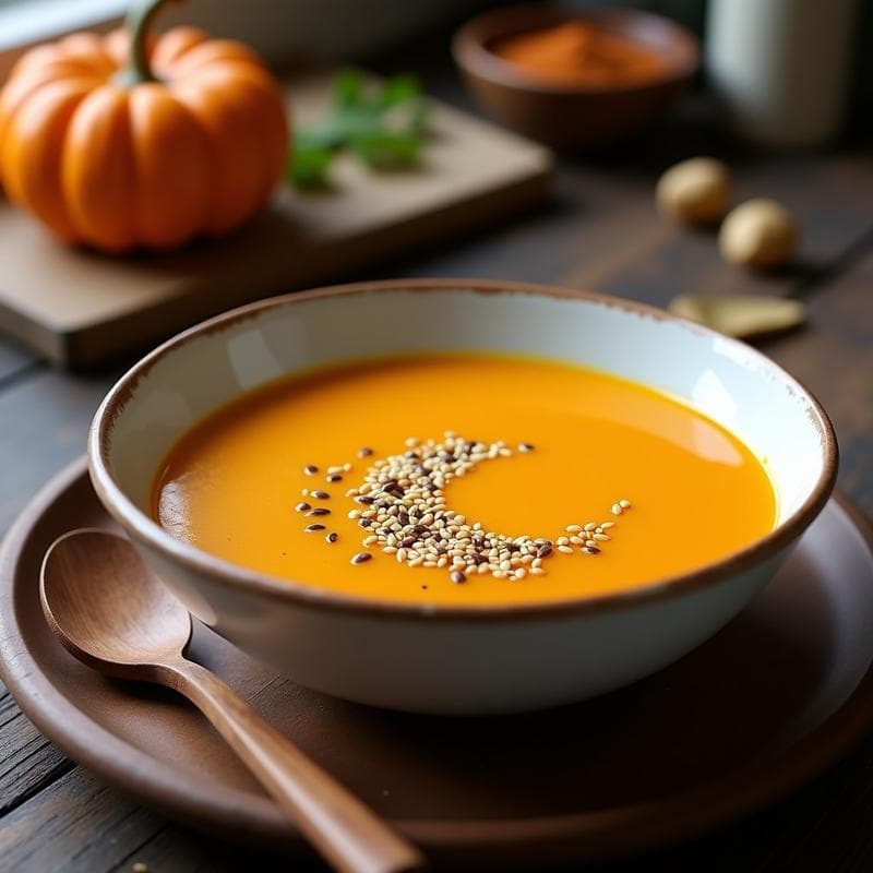 Crema de Calabaza al Zaatar: Receta al Horno con Aroma Profundo en 40 Minutos