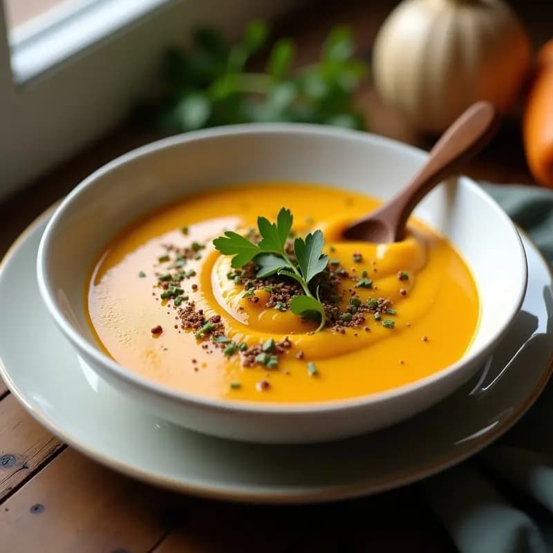 Crema de Calabaza con Zaatar: Receta en Olla Exprés Antiinflamatoria y Rápida