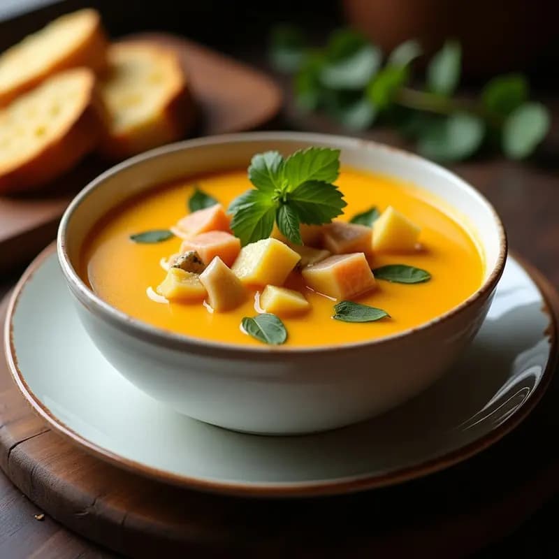 Crema Calentita Peruana con Pescado Ahumado: Receta Tradicional Reconfortante