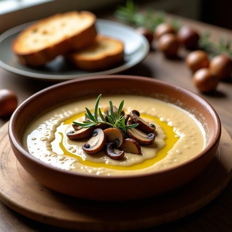 Crema de Castanas y champiñones: Receta Otoñal en Olla Express sin Lactosa