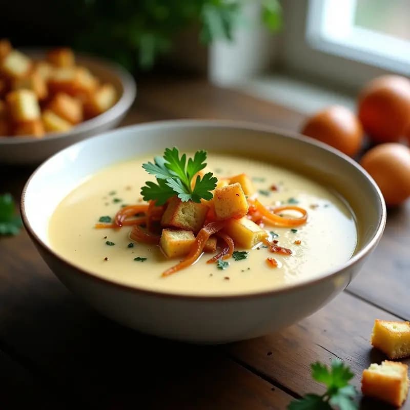 Crema de Cebolla y Quinoa Vegana: Receta Reconfortante con Toque Crujiente