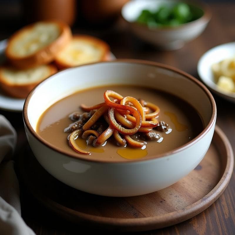 Crema de champiñones portobello y cebolla caramelizada: Receta en Thermomix Sin Lácteos