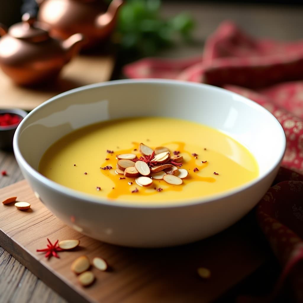 Crema de Coliflor y Apio con Infusión de Azafrán: Receta en Olla Express con Toque Persa