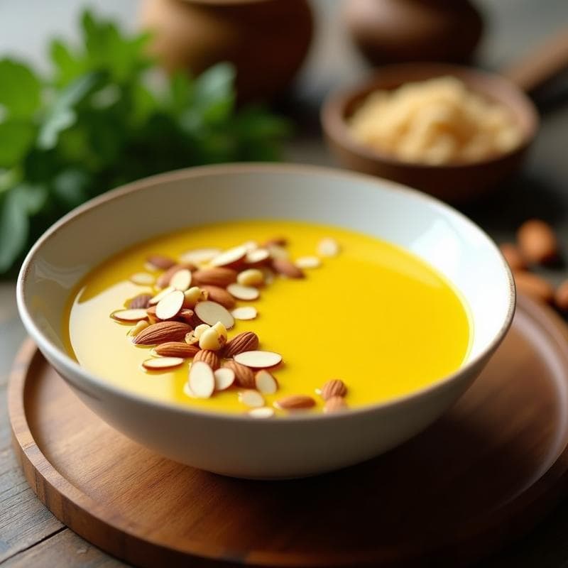 Crema de Coliflor y Cúrcuma con Virutas de Almendra: Sopa Detox en Thermomix