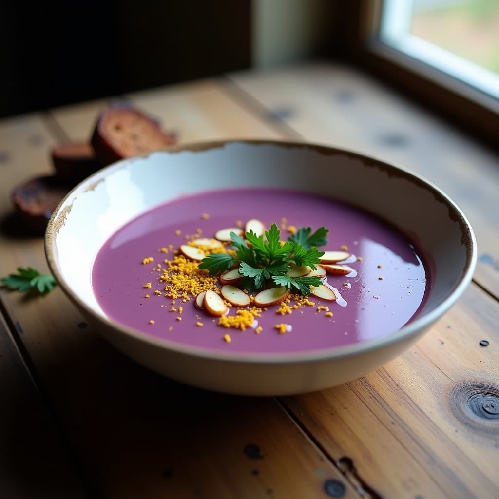 Crema de Coliflor Morada y Azafrán: Receta Española Antiinflamatoria en Thermomix