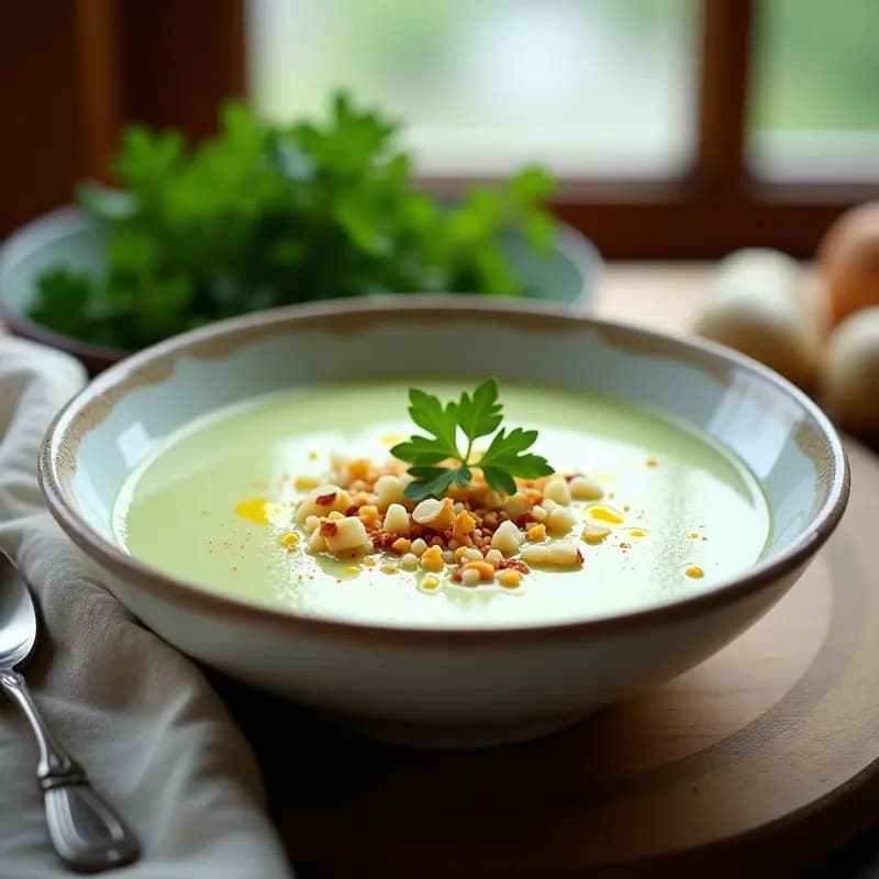 Crema Fría de Espárrago Blanco y Azafrán: Sopa Española Keto en Thermomix