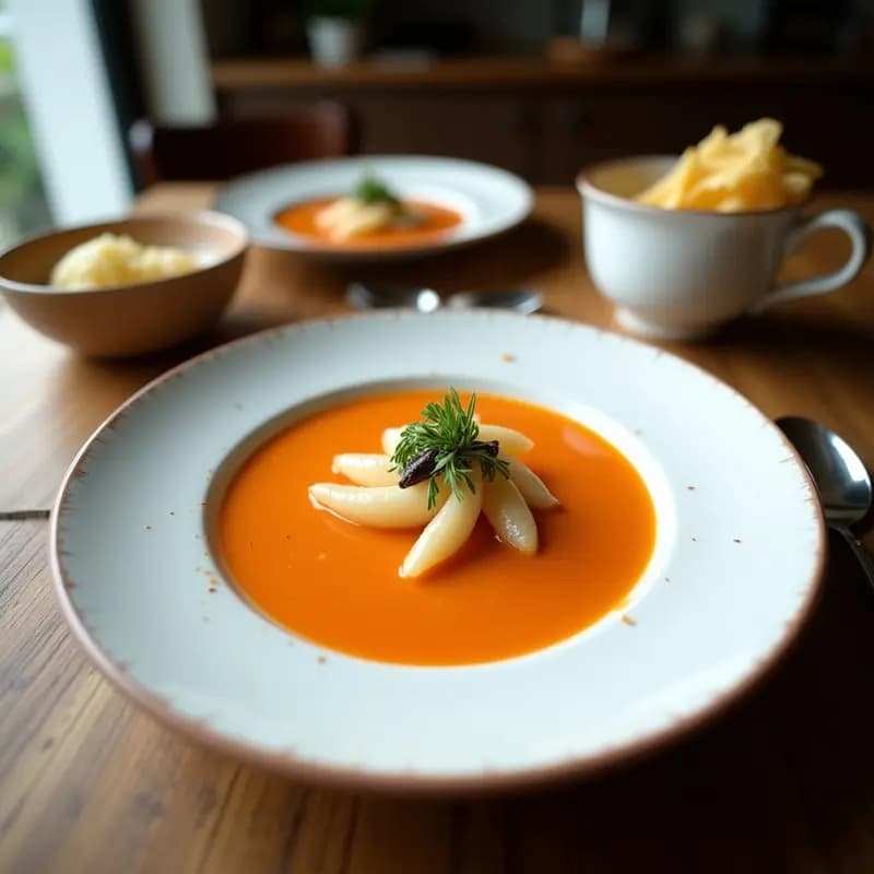 Crema de Espárragos Blancos y Wasabi: Sopa Japonesa Keto con Toque Picante