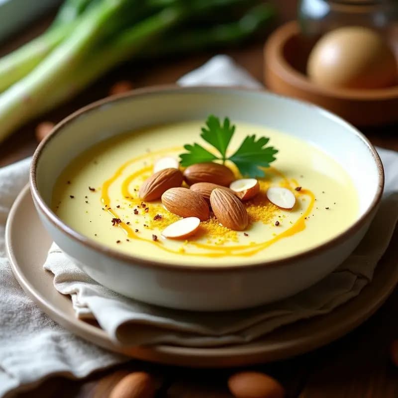 Crema de Espárragos Blancos y Almendras con Toque de Azafrán: Receta en Airfryer Ultra Creamy