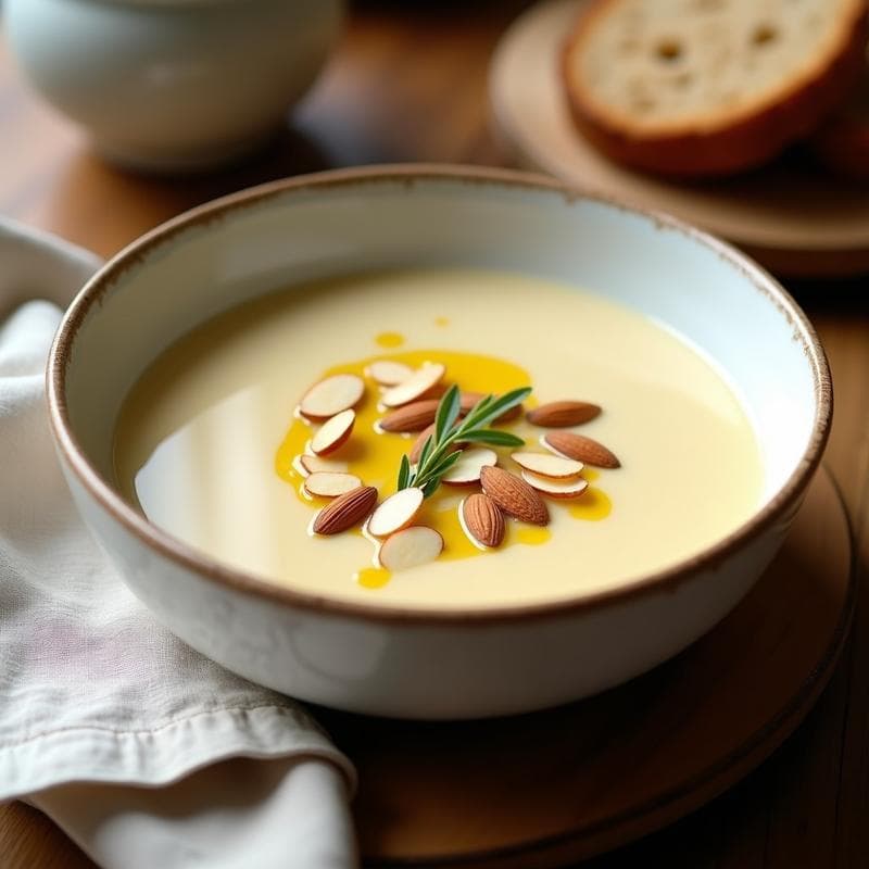 Crema de Espárragos Blancos y Almendras: Sopa Española Sin Lácteos y Ultracremosa