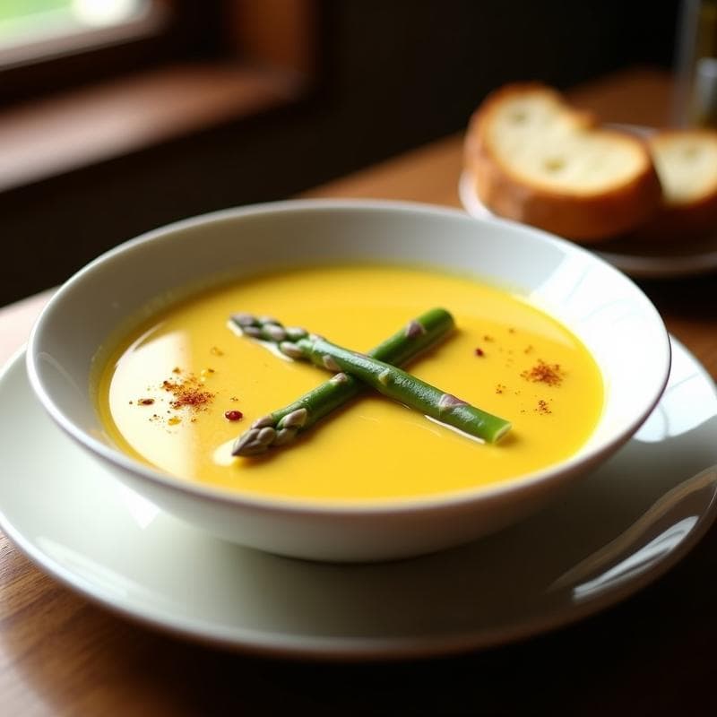 Crema de Espárragos Blancos y Azafrán: Receta en Olla Express con Toque Español