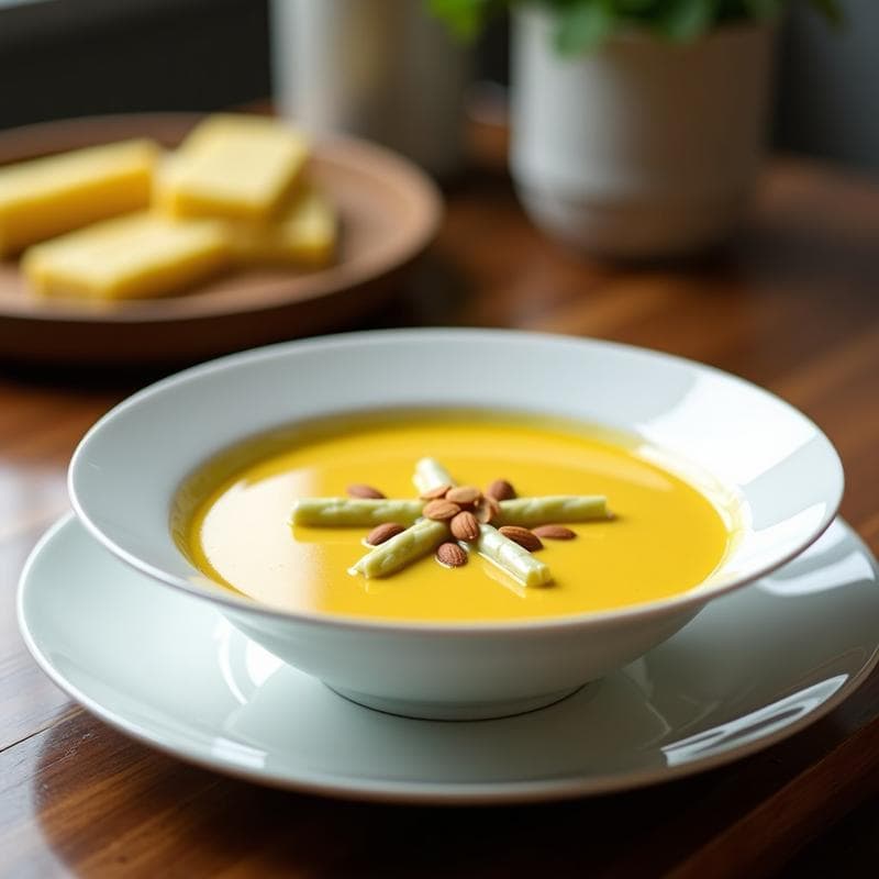 Crema de Espárragos Blancas y Azafrán: Receta en Thermomix Sin Lactosa y Elegante