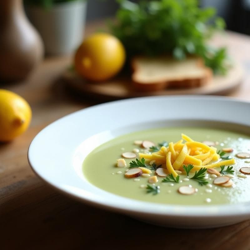 Crema de Espárragos Blancos con Virutas de Limón Confitado: Receta en Thermomix Ligera y Sofisticada