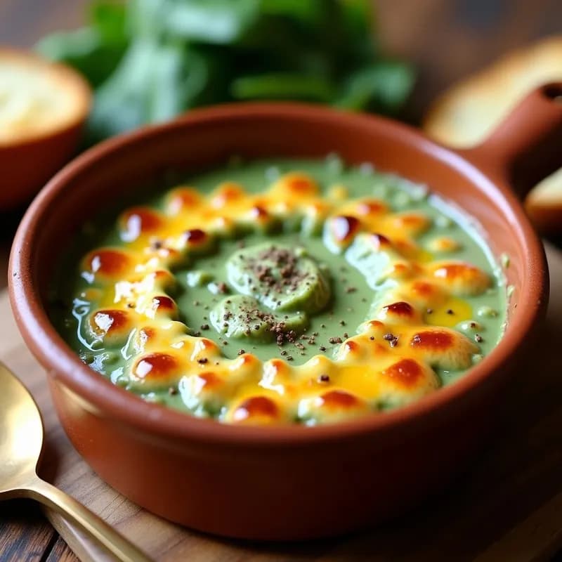 Crema de Espinacas al Horno con Queso de Cabra: Receta Gratinada en 25 Minutos