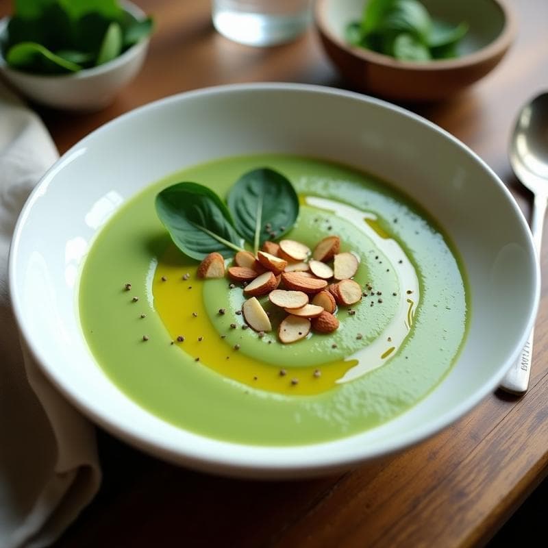 Crema de Espinacas con Almendras: Receta en Thermomix con Textura Sedosa en 15 Minutos