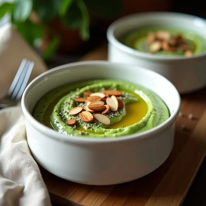 Crema de Espinacas con Almendras y Zaatar: Receta en Airfryer Rápida y Antiinflamatoria