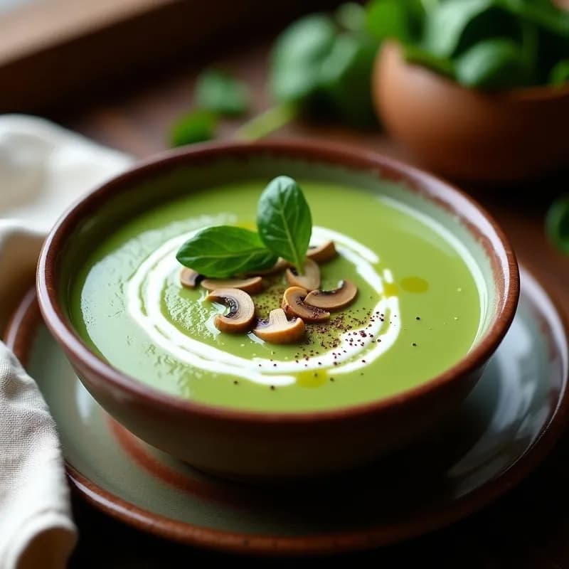 Crema de Espinacas y Champiñones: Receta en Airfryer Sin Aceite y Alta en Hierro