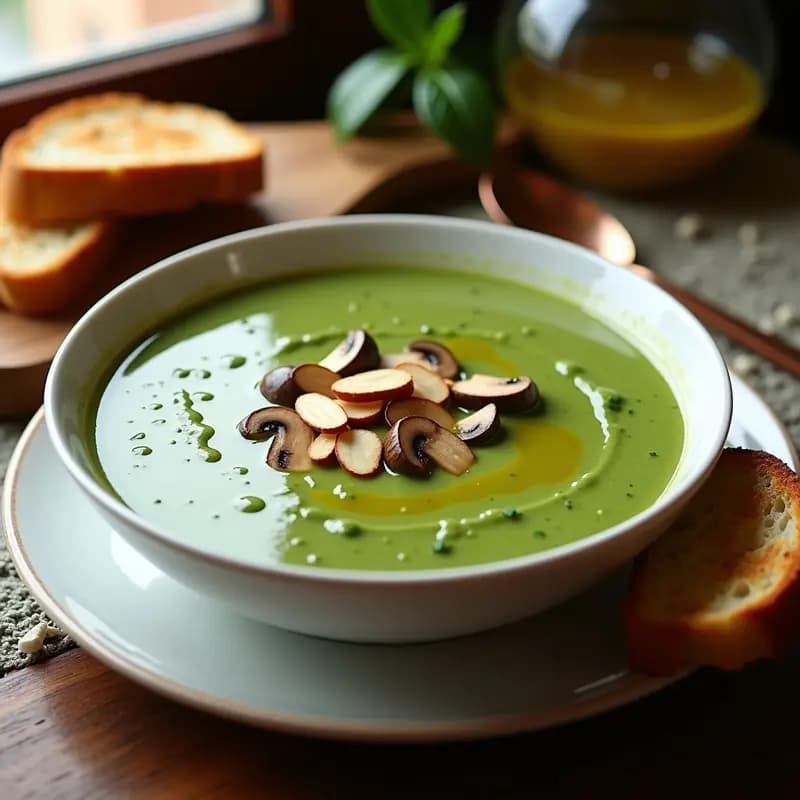 Crema de Espinacas y Champiñones Sin Lactosa: Receta Ligera y Reconfortante en 25 Minutos