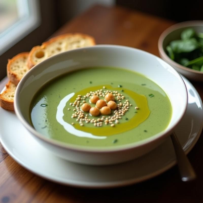 Crema de Espinacas y Garbanzos: Receta en Olla Lenta con Alto Contenido en Hierro y Proteína