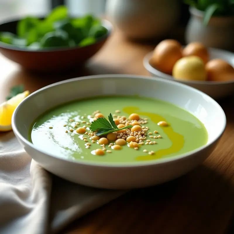 Crema de Espinacas y Garbanzos: Receta en Thermomix con Toque Cremoso y Alto en Proteína