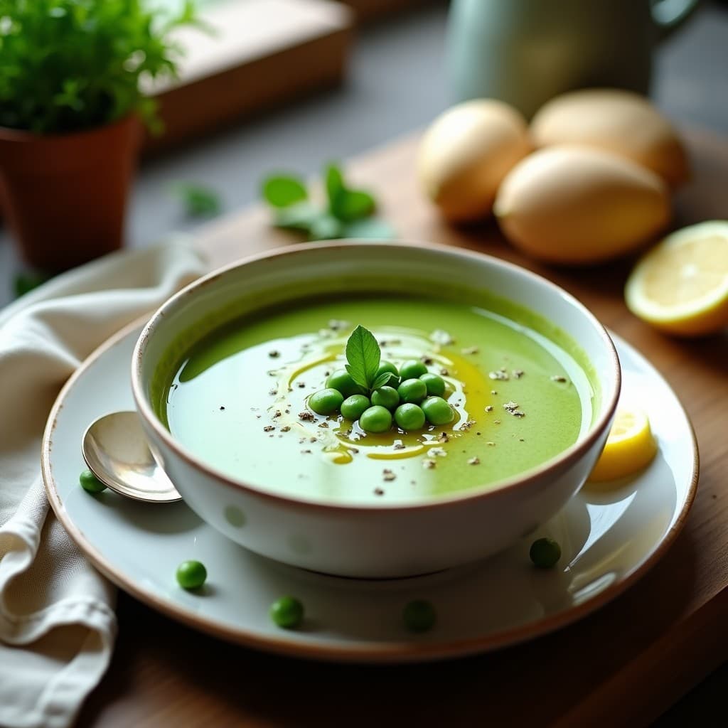 Crema de Espinacas y Guisantes con Toque de Limón: Receta Vegana en Olla Expres