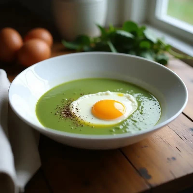 Crema de Espinacas con Huevos Pochés: Receta Light y Reconfortante en 20 Minutos