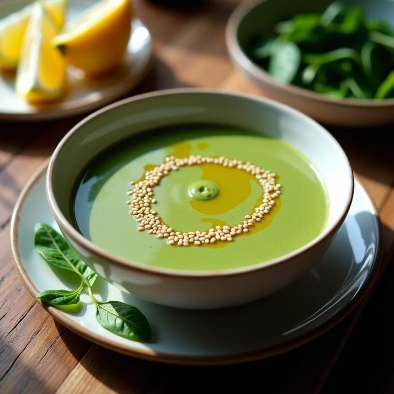 Crema de Espinacas con Tahini: Receta en Olla Rápida Ultracremosa y Vegana